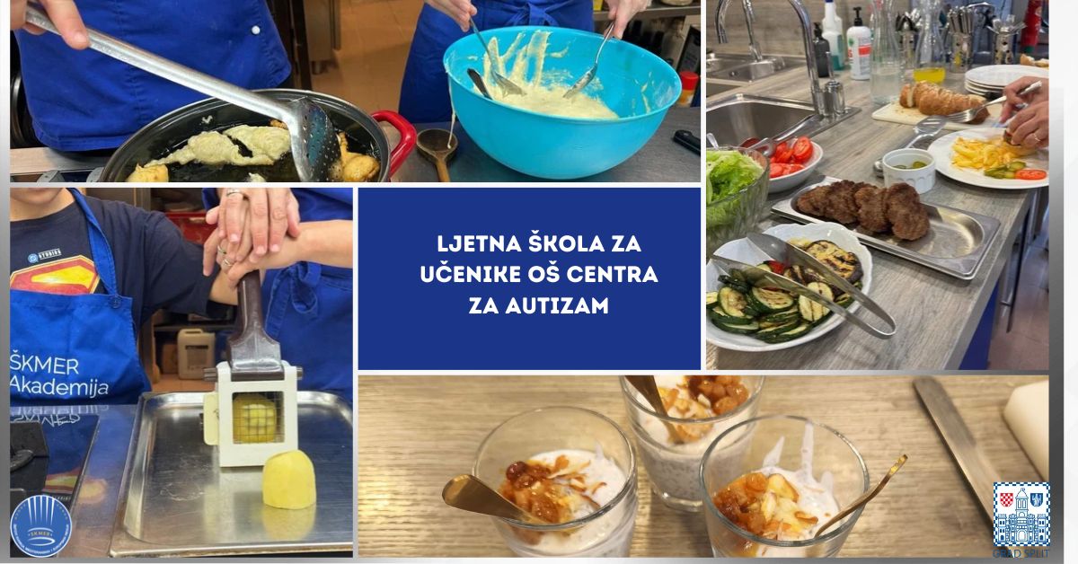 Ljetna škola za učenike OŠ Centra za autizam, kolaž fotografija s radionica